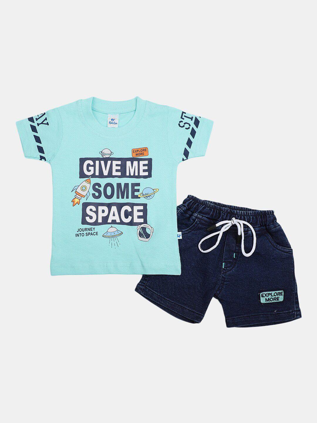 v-mart infants pure cotton printed t-shirt with shorts