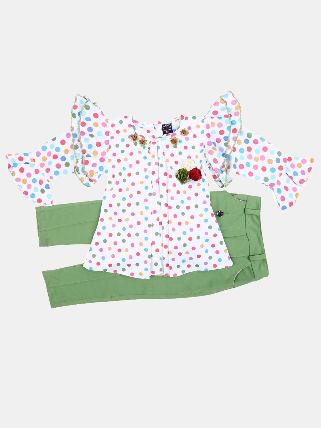 v-mart kids printed pure cotton top with trousers