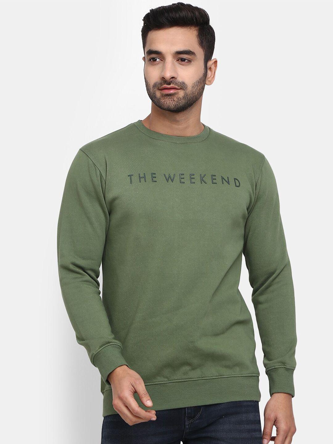 v-mart men fleece round neck cotton sweatshirt
