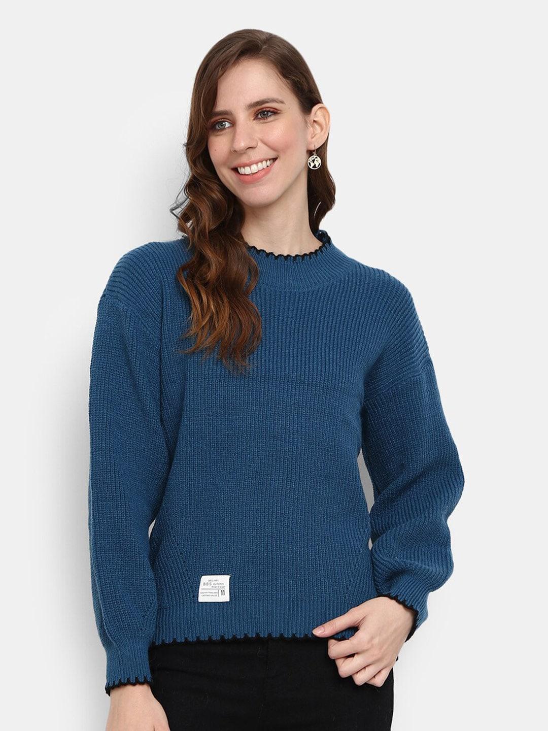 v-mart ribbed cotton pullover sweater