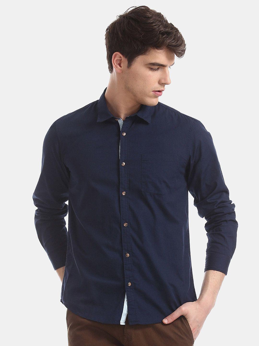 v-mart spread collar cotton casual shirt