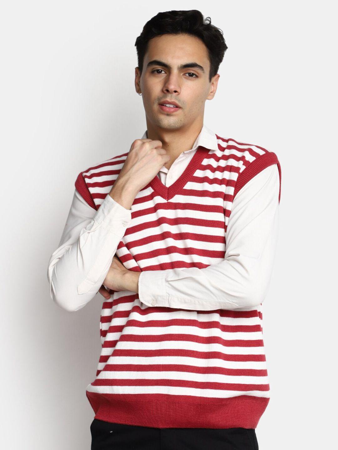 v-mart striped v-neck cotton sweater vest