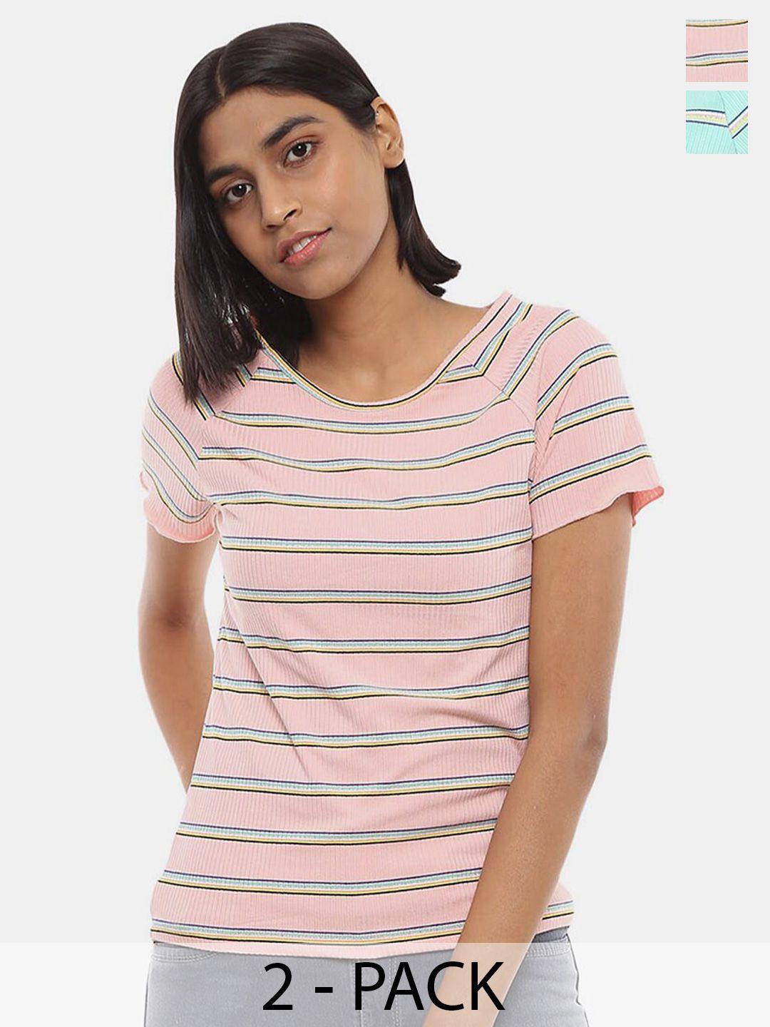 v-mart women 2 striped pockets t-shirt