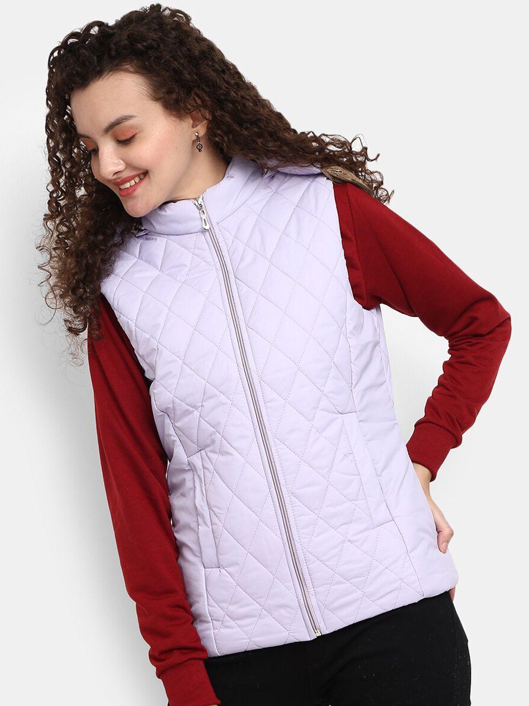 v-mart women lavender outdoor quilted jacket
