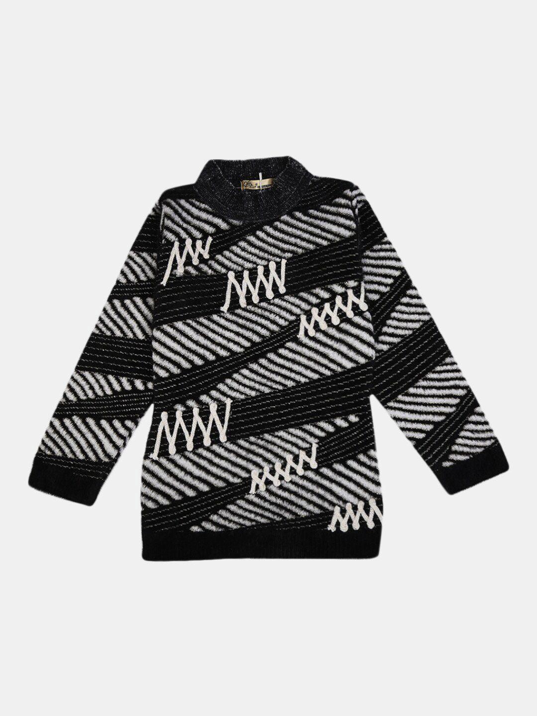 v-mart boys black printed sweatshirt