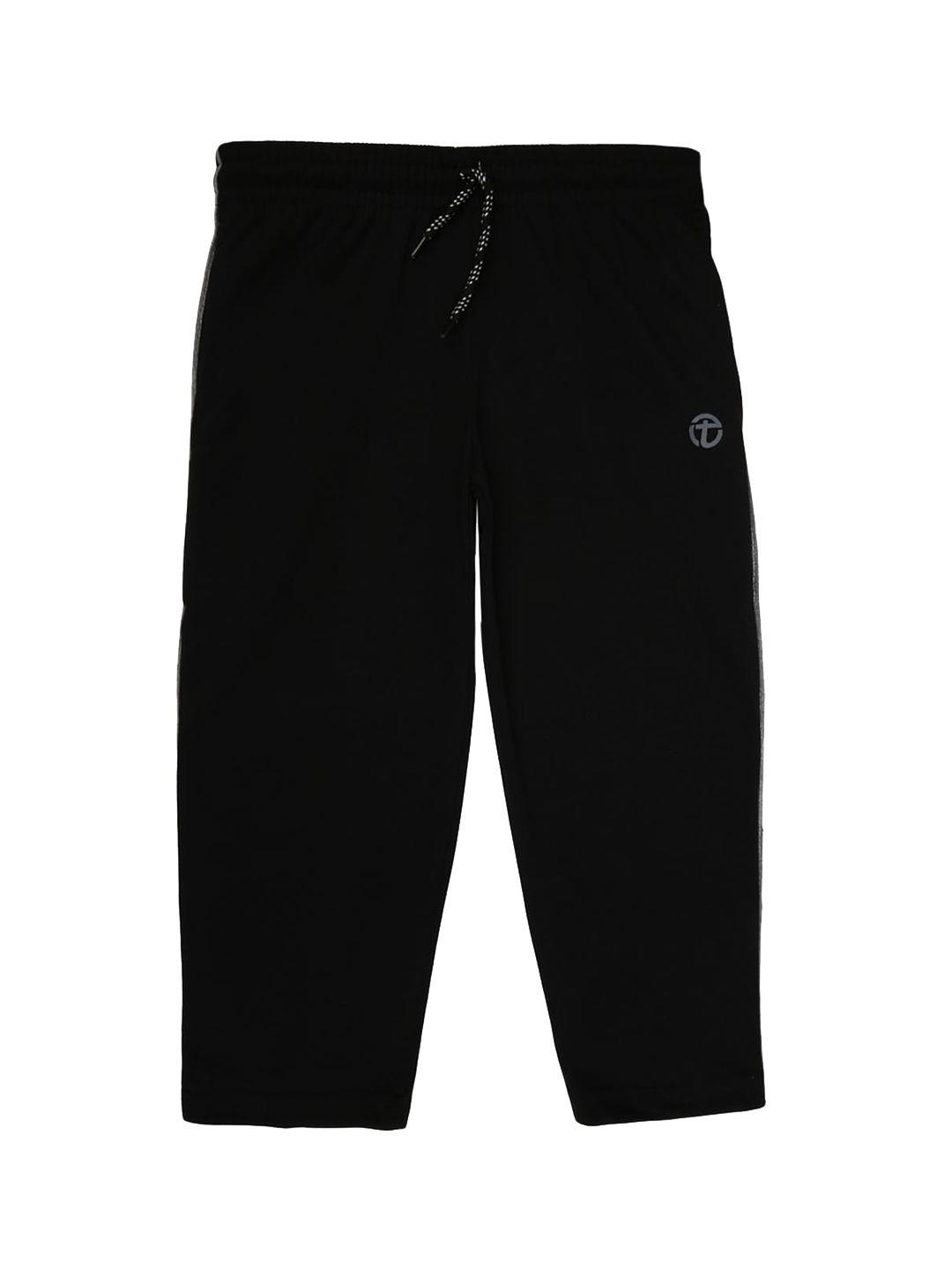 v-mart boys black solid track pants