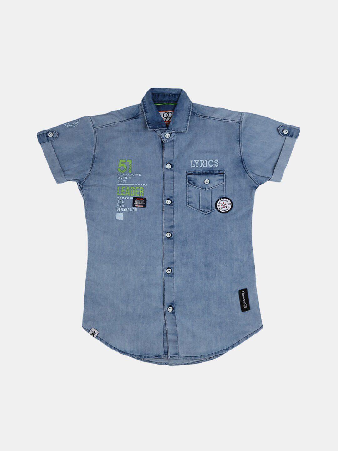 v-mart boys blue classic casual shirt