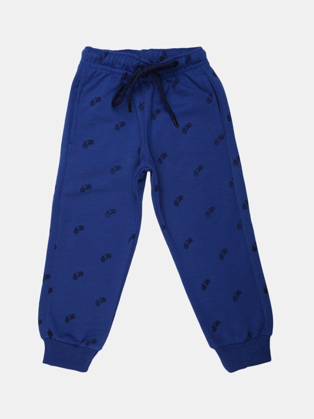 v-mart boys blue conversational printed cotton joggers