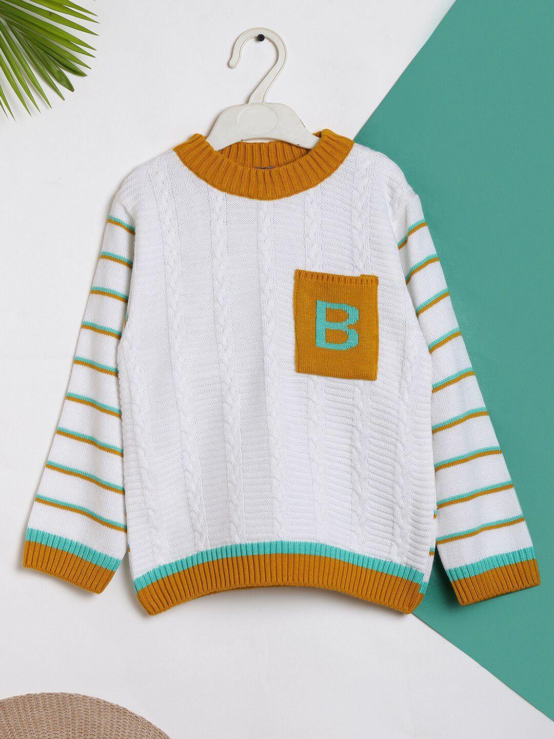v-mart boys cable knit round neck long sleeves acrylic pullover sweater