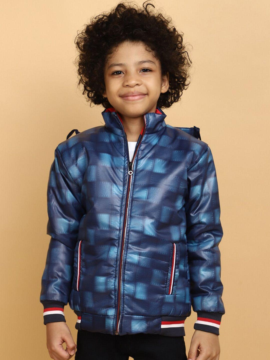 v-mart boys checked lightweight cotton bomber jacket