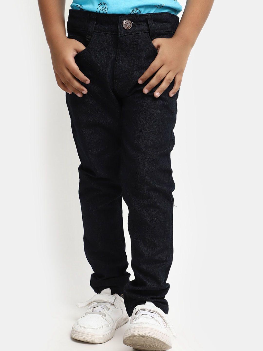 v-mart boys clean look knitted denim stretchable jeans