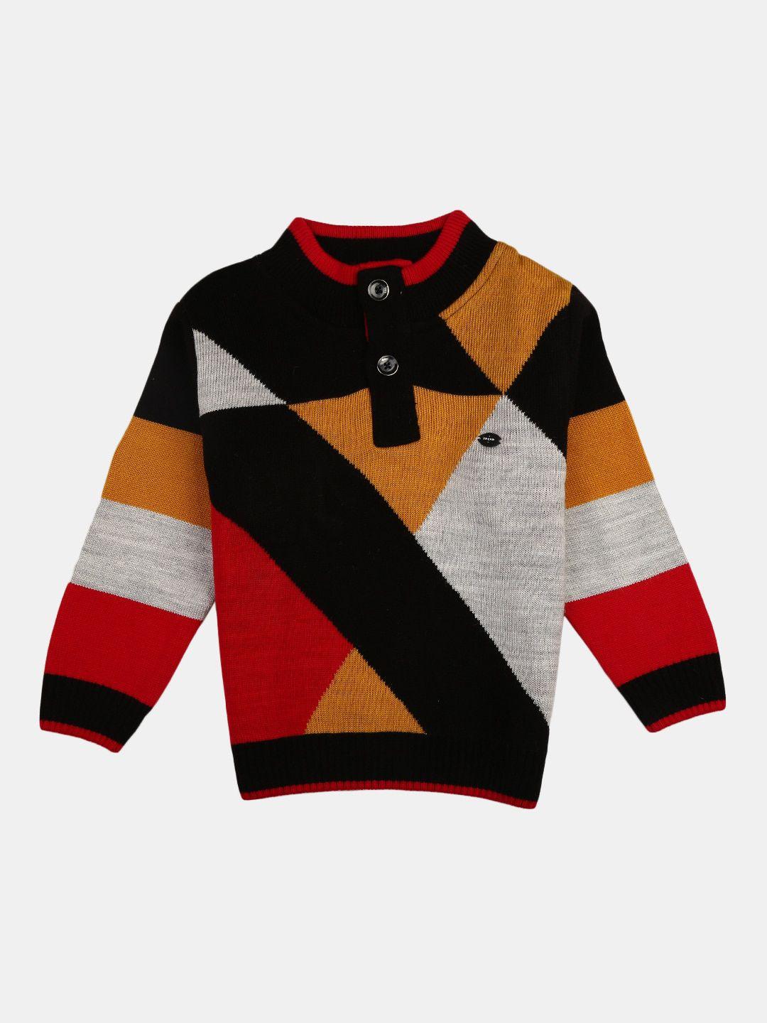 v-mart boys colourblocked acrylic wool sweater