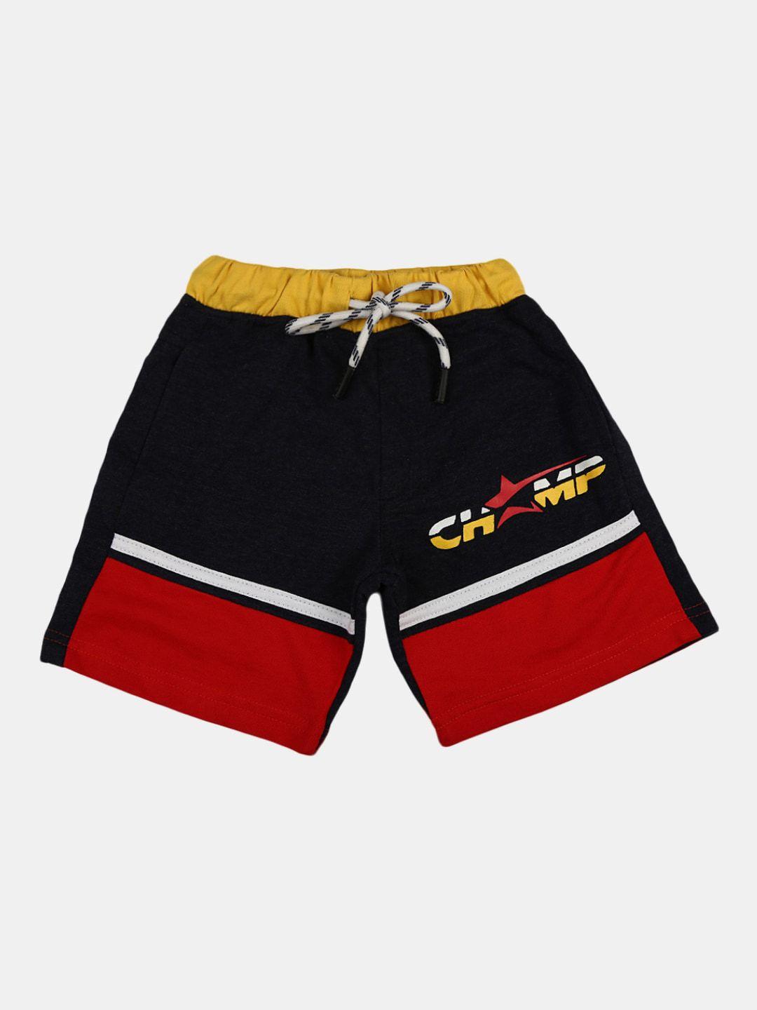 v-mart boys colourblocked cotton regular shorts