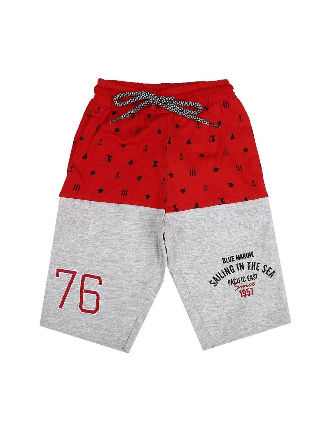 v-mart boys conversational printed mid-rise cotton shorts