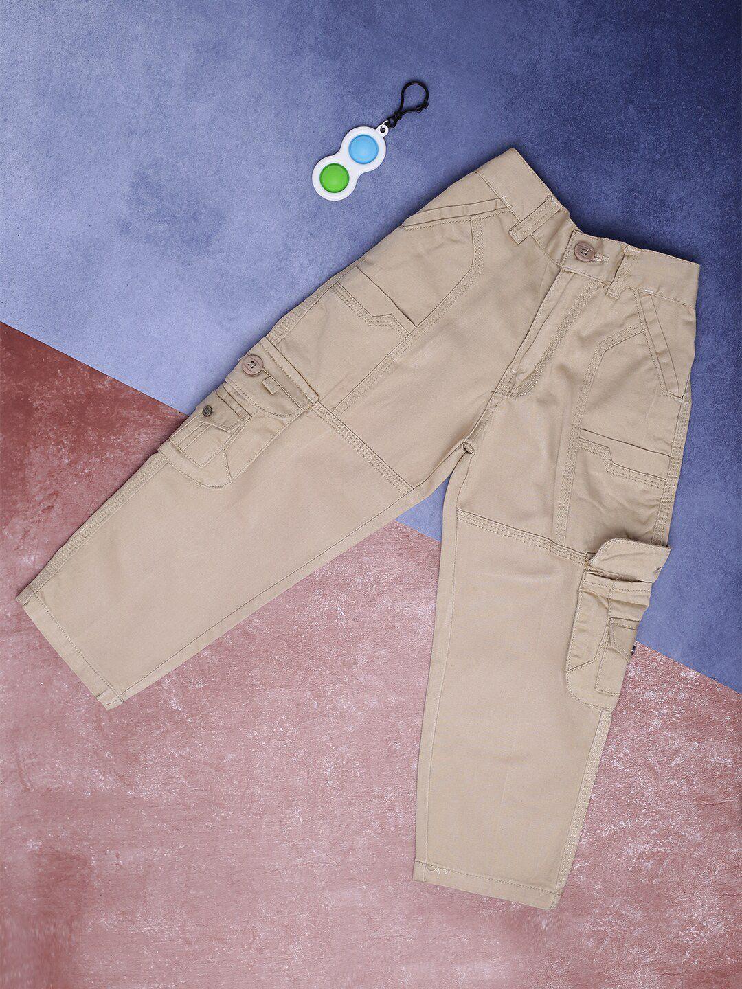 v-mart boys mid rise cotton cargo trousers