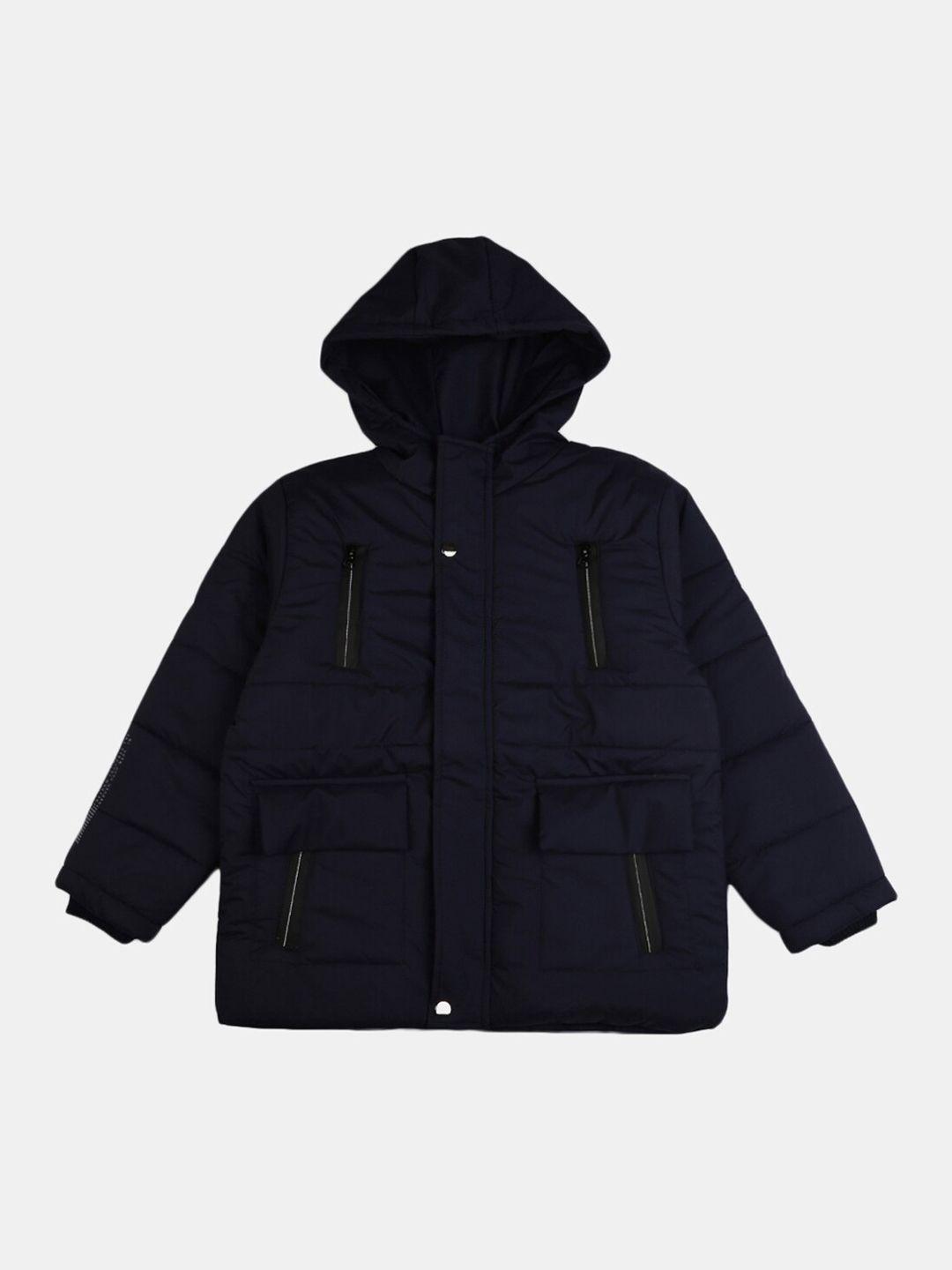 v-mart boys navy blue lightweight cotton padded jacket