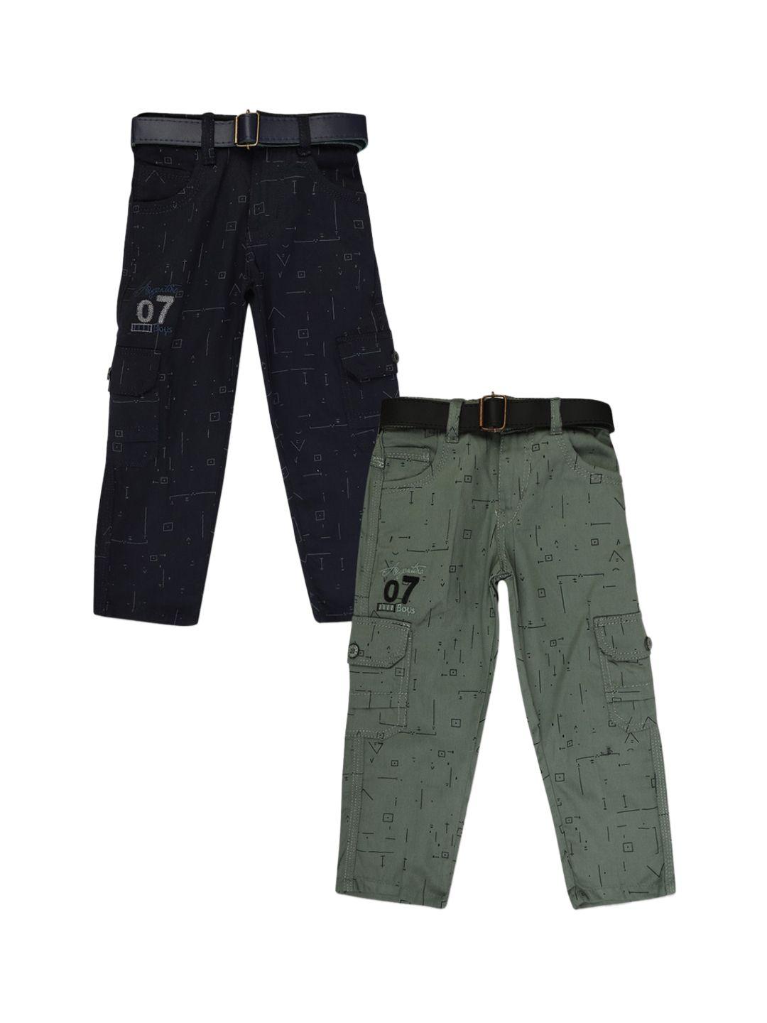 v-mart boys pack of 2 printed cargos trousers