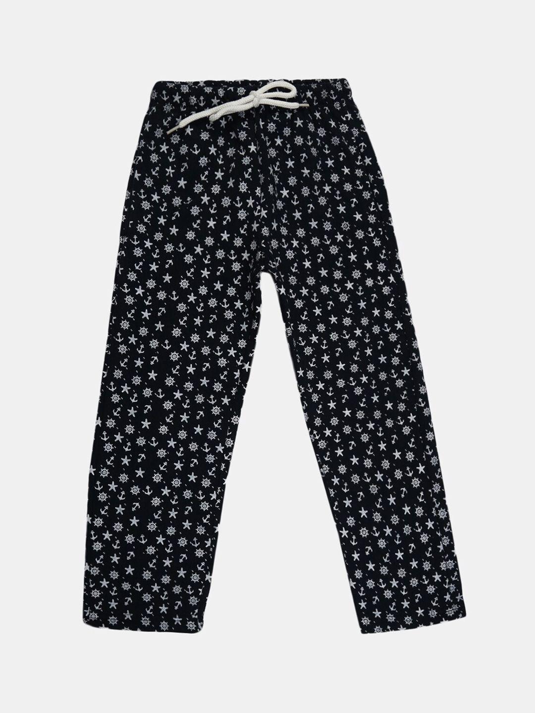 v-mart boys printed cotton spun fleece track pants