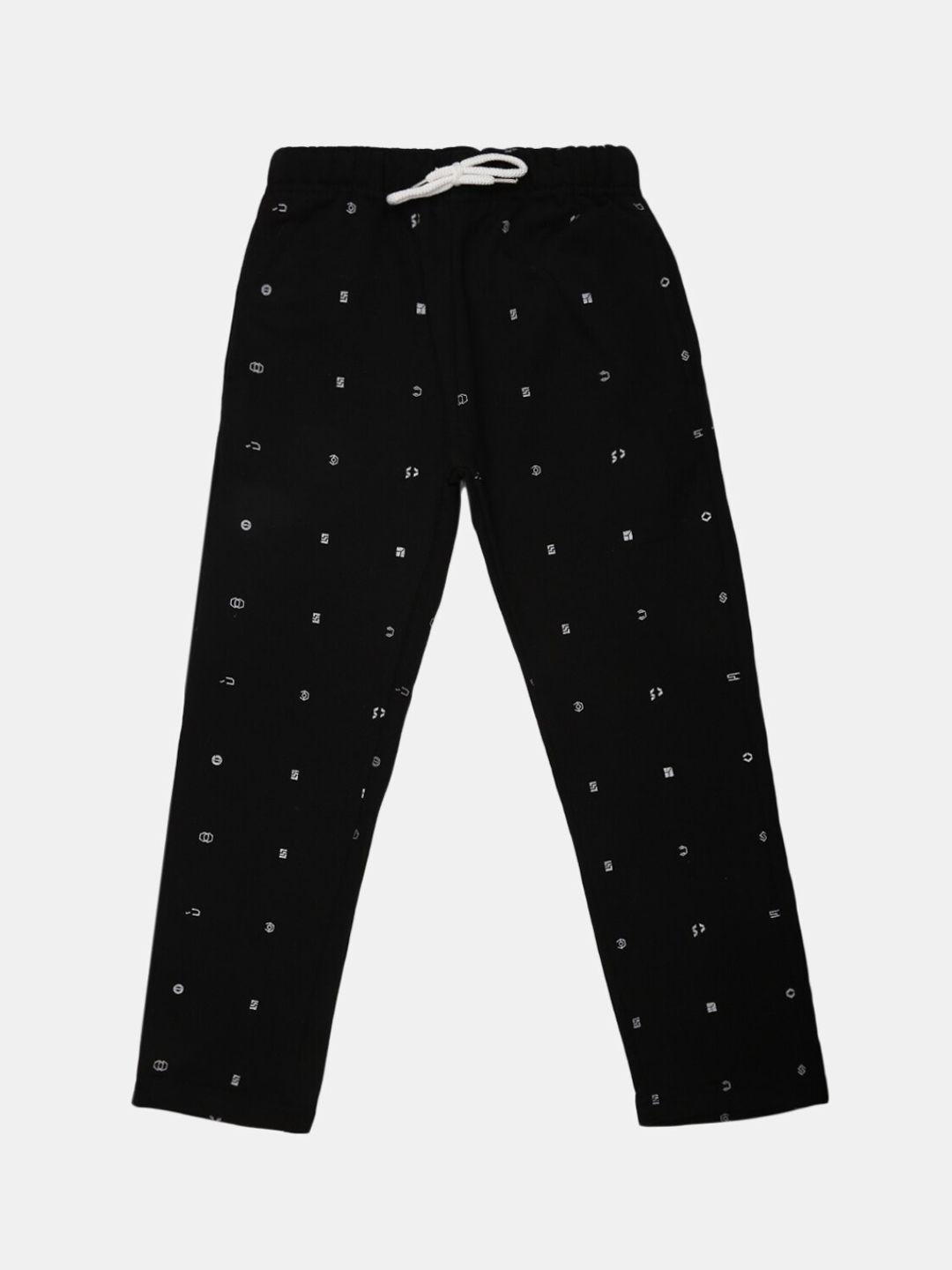 v-mart boys printed cotton spun fleece track pants