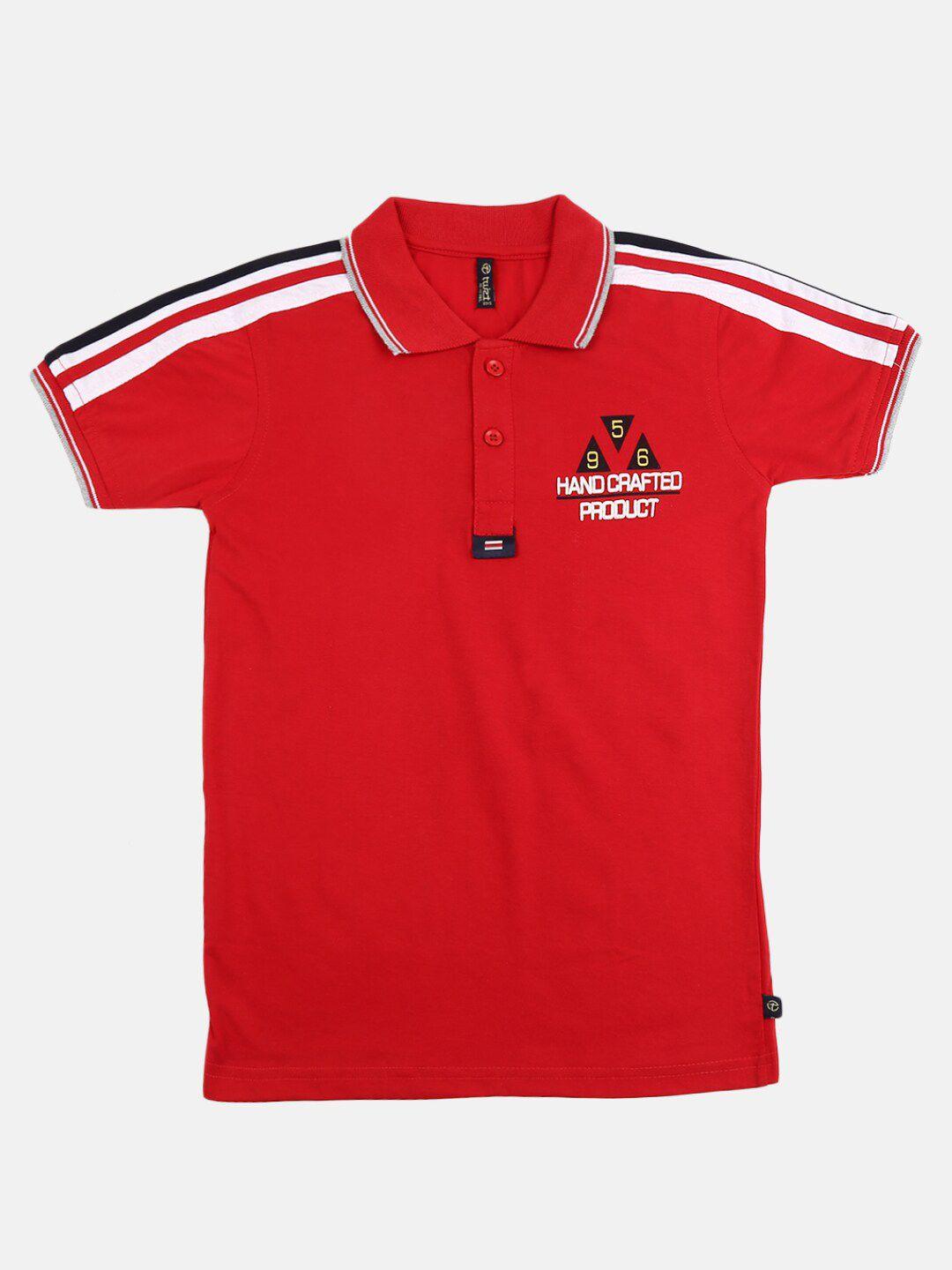 v-mart boys red polo collar t-shirt