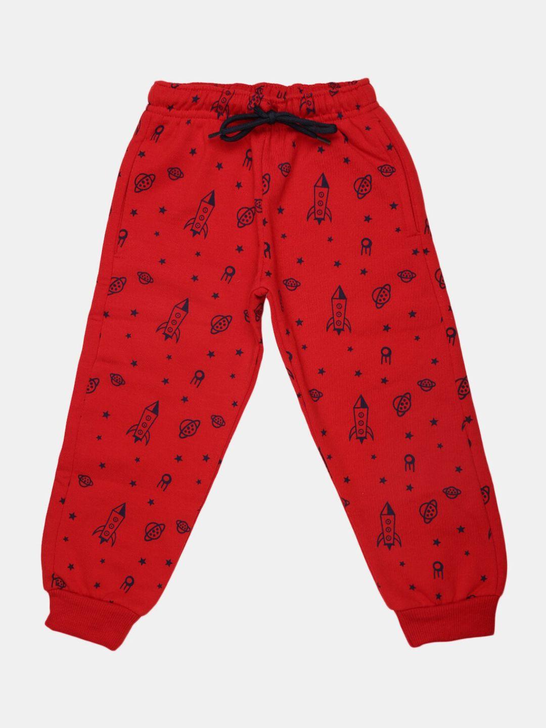 v-mart boys red printed lounge pants