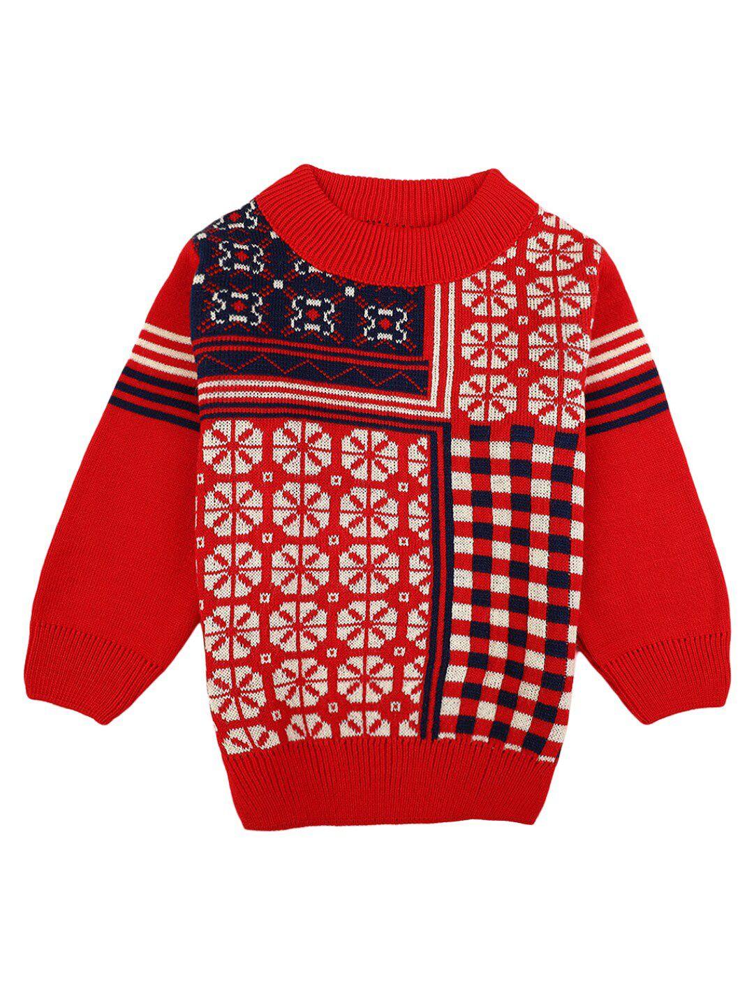 v-mart boys red printed pullover