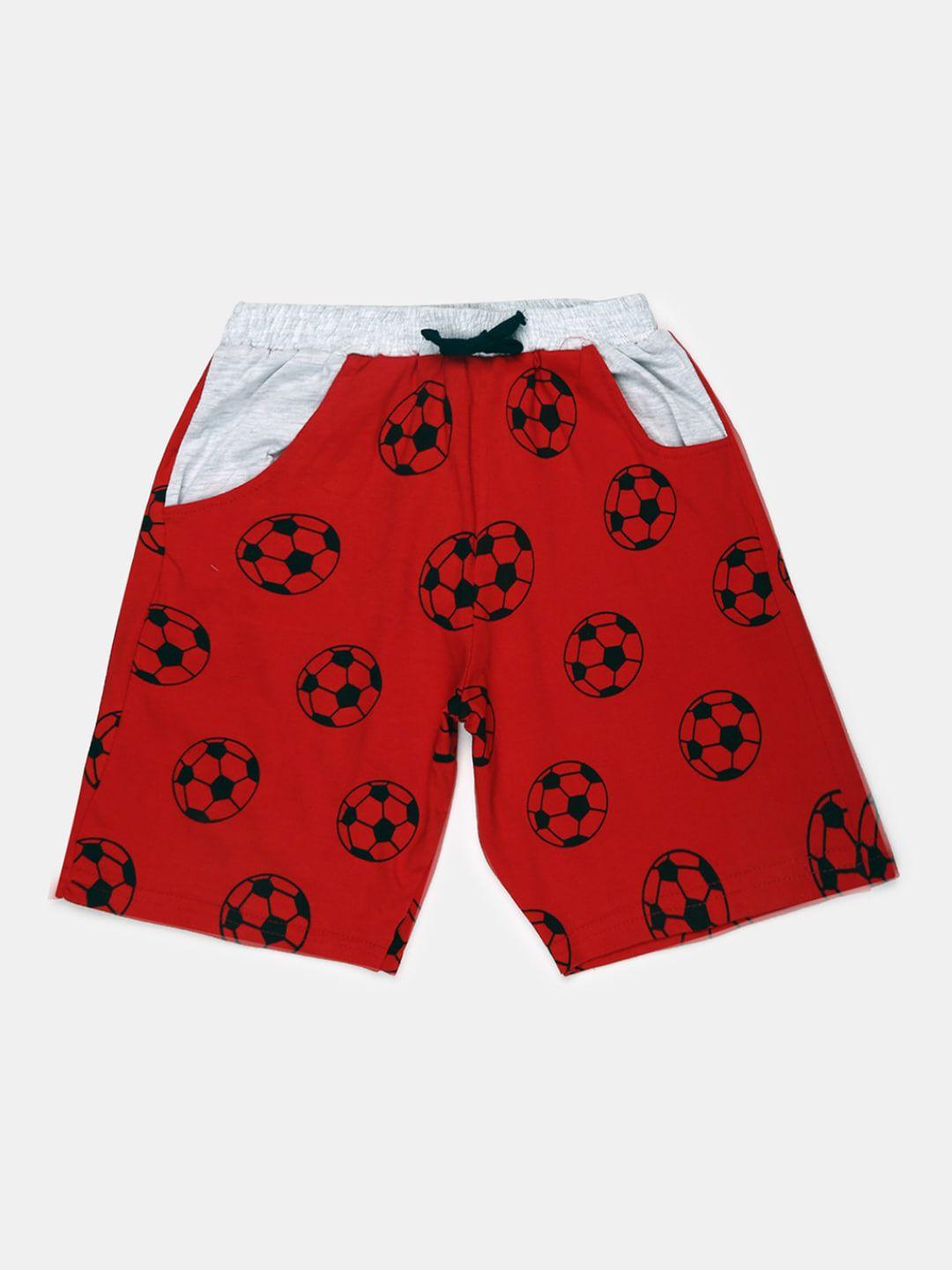 v-mart boys red printed shorts