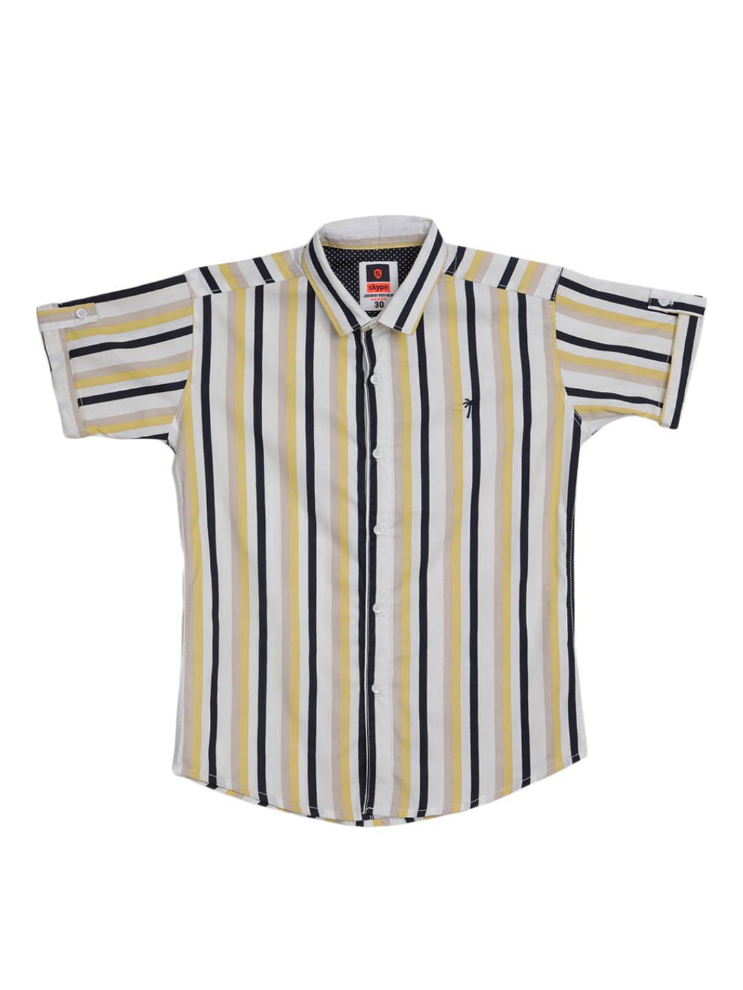 v-mart boys striped cotton casual shirt