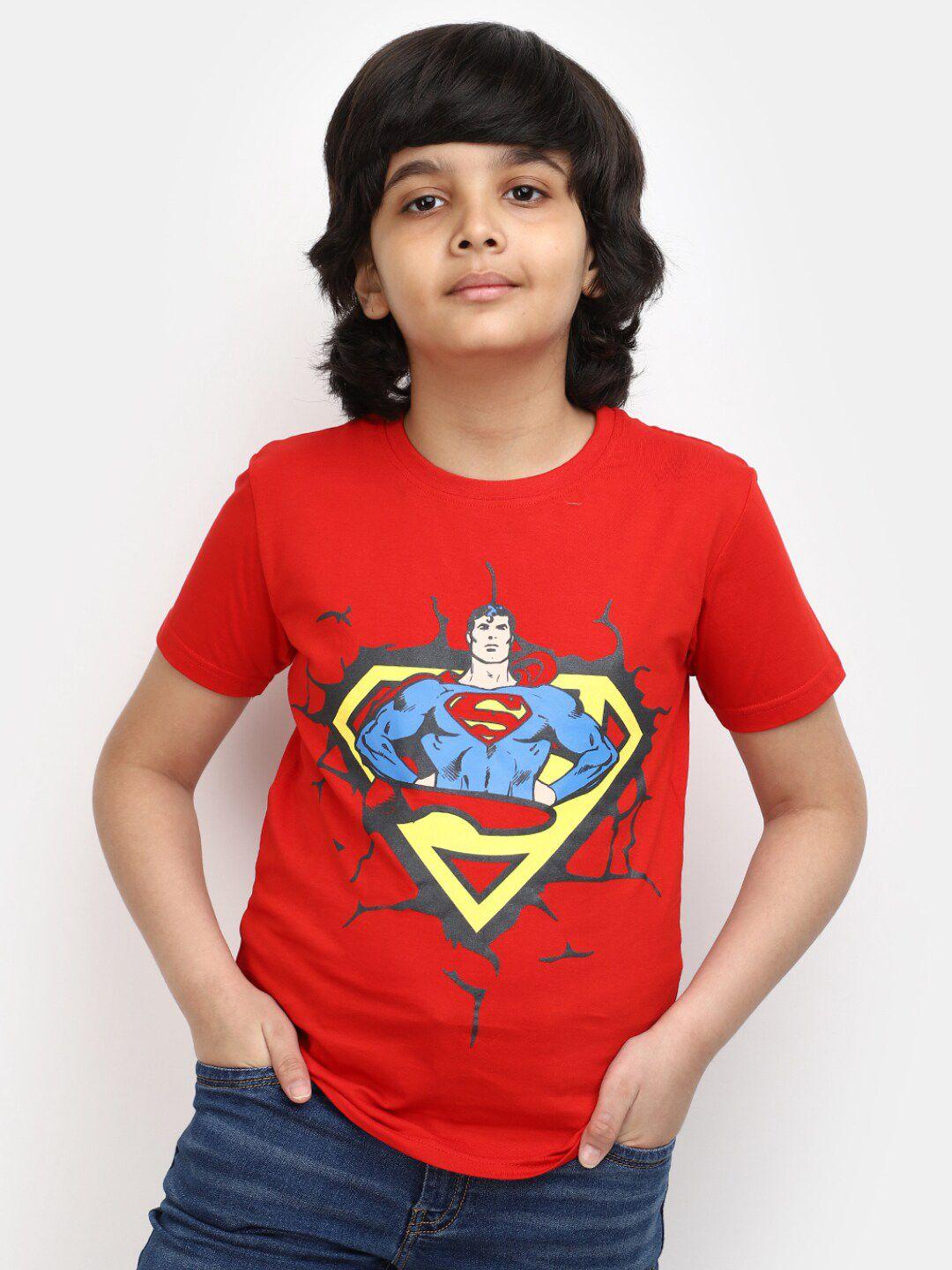 v-mart boys superman graphic printed cotton t-shirt