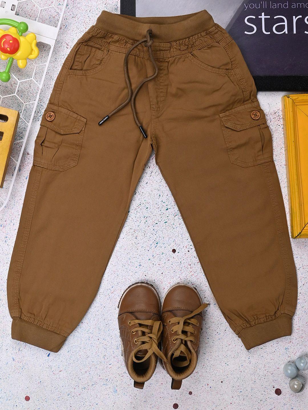 v-mart boys twill mid rise cotton cargos trousers
