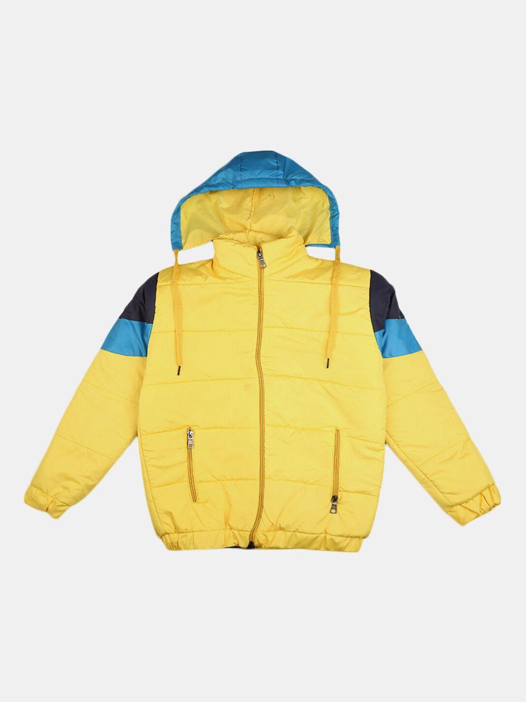 v-mart boys yellow acrylic lightweight padded jacket