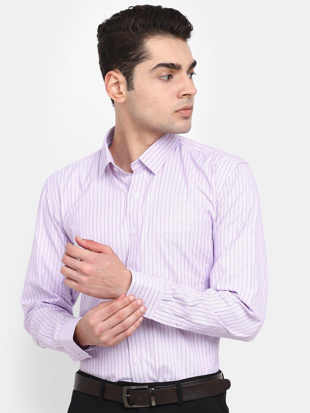 v-mart classic vertical striped formal cotton shirt