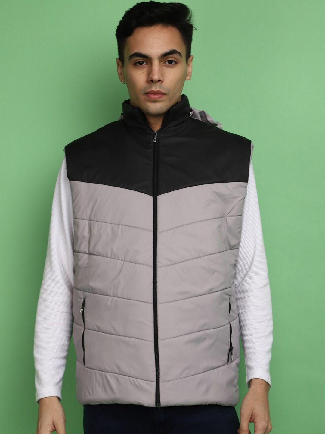 v-mart colourblocked hooded padded jacket