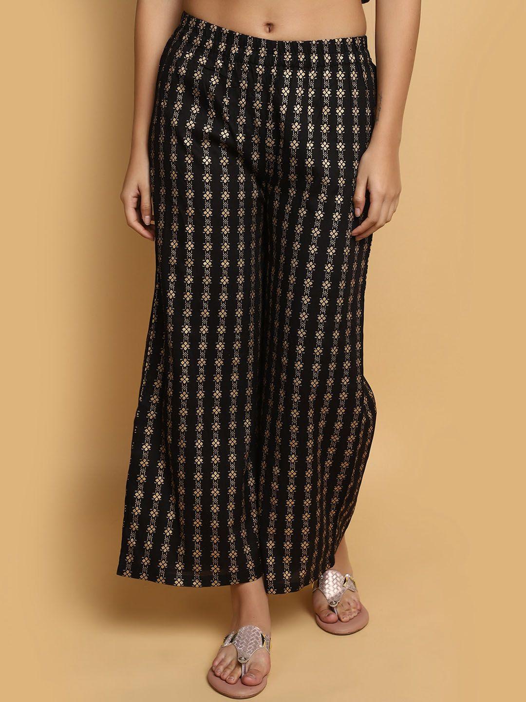 v-mart ethnic motifs printed wide leg palazzos