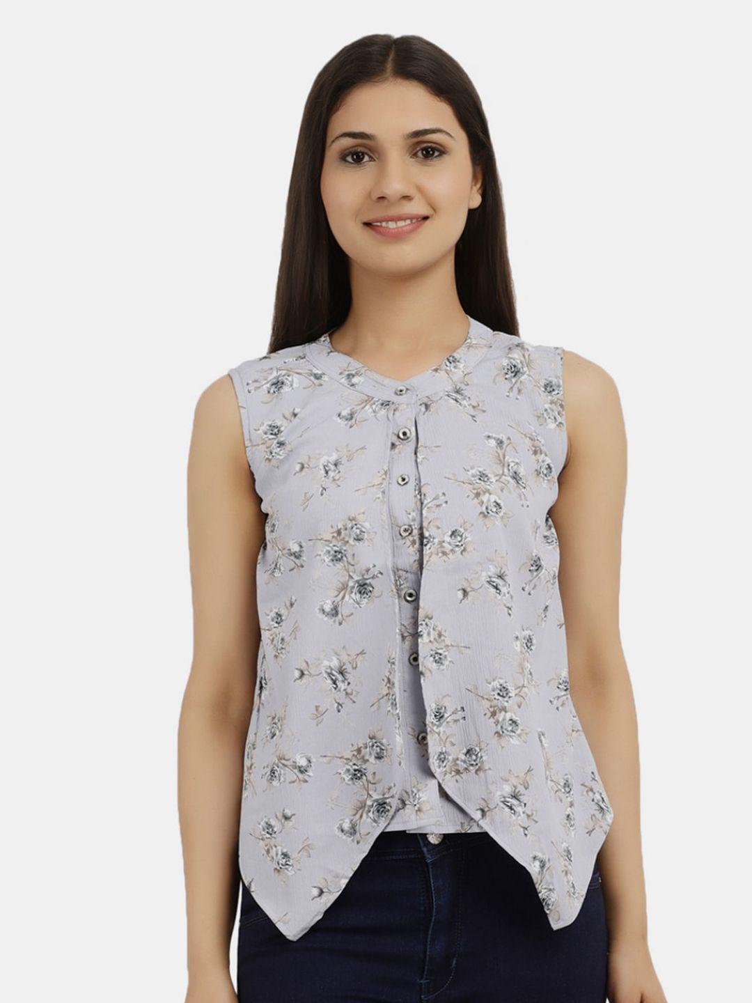 v-mart floral printed cotton sleeveless top