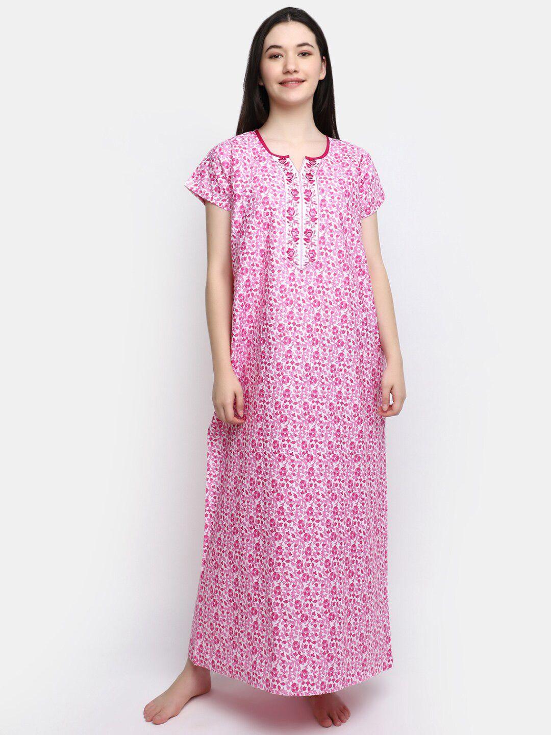 v-mart floral printed maxi nightdress