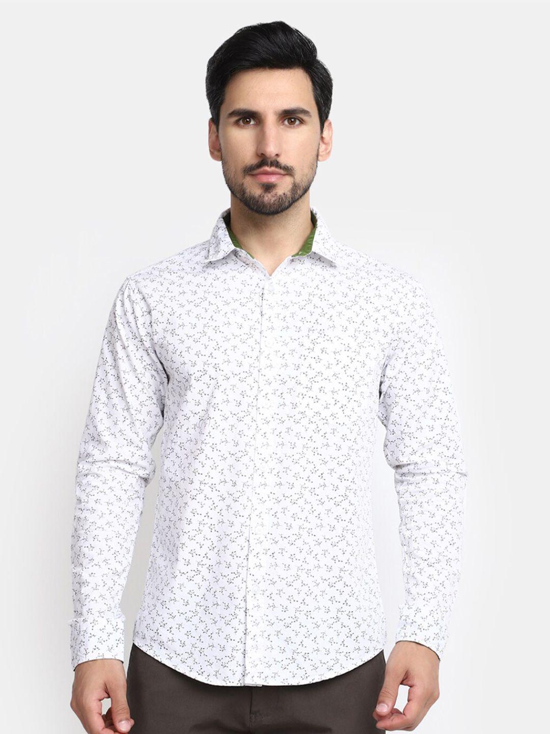 v-mart floral printed slim fit cotton casual shirt