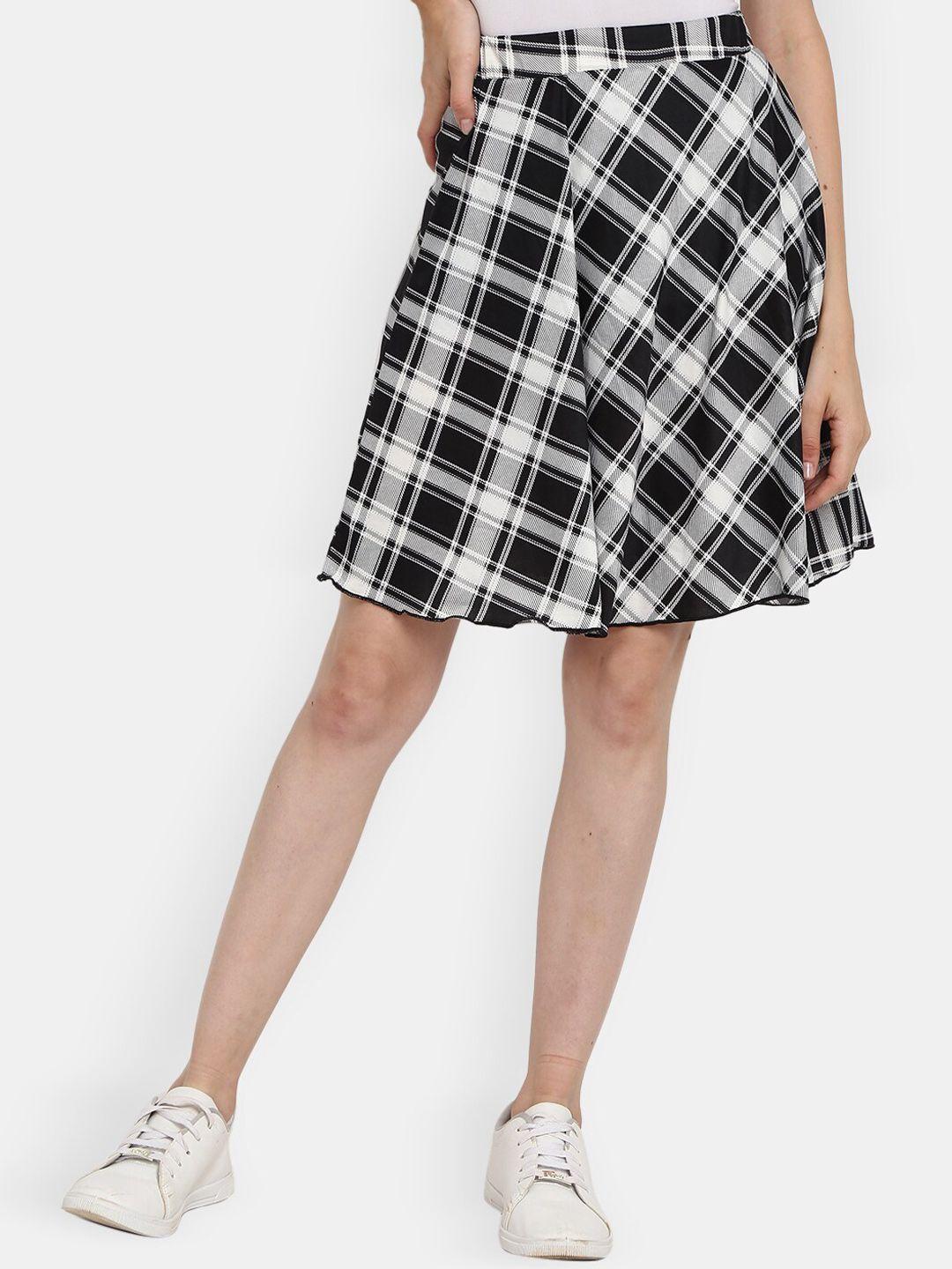 v-mart geometric printed flared a line skirt