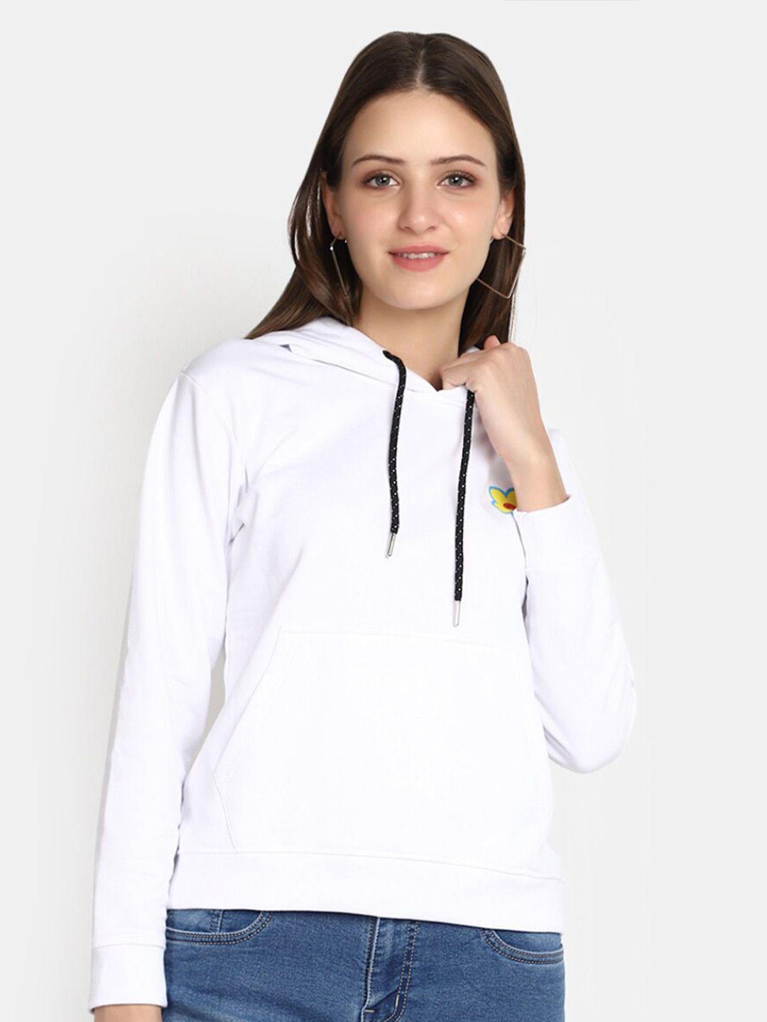 v-mart graphic printed hooded cotton sweatshirt