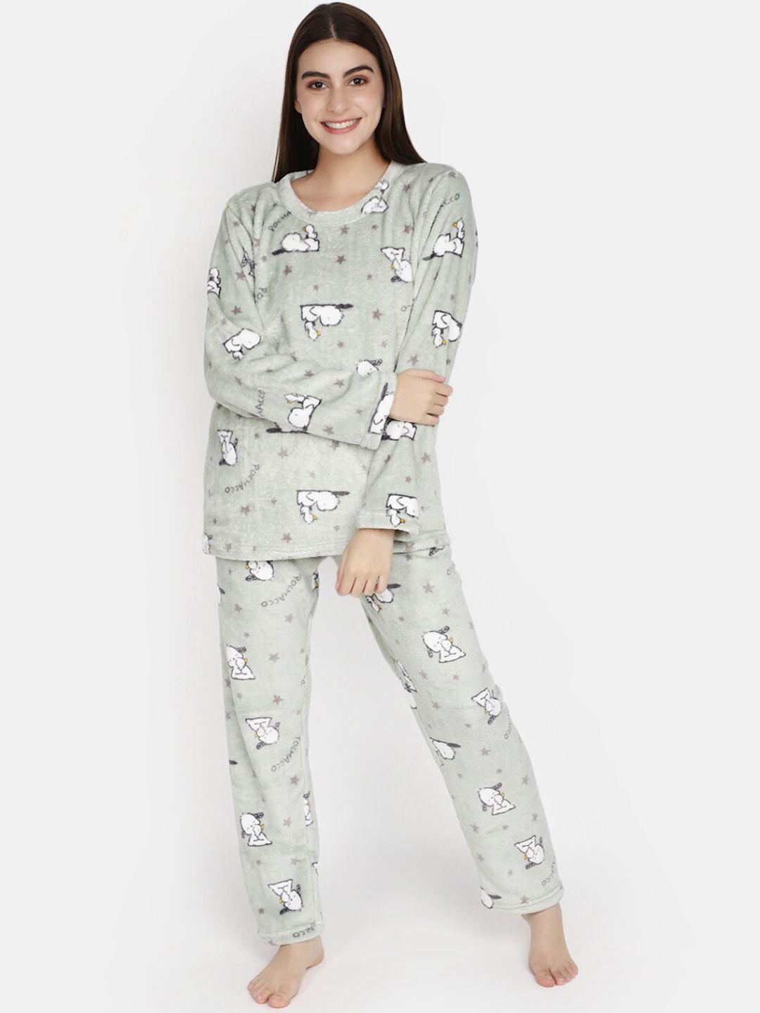 v-mart graphic printed pure cotton night suit