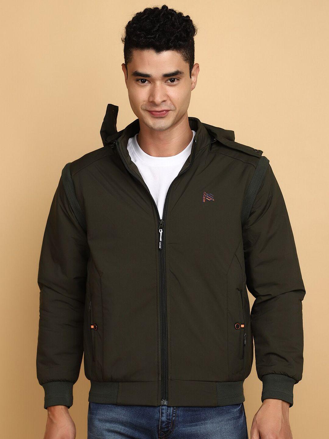 v-mart hooded lightweight bomber jacket