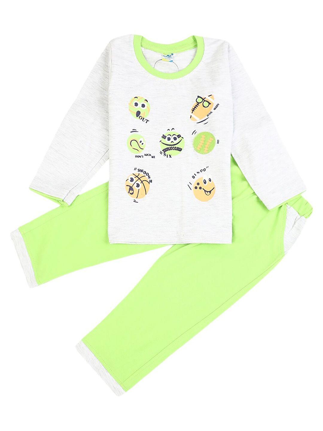 v-mart infant conversational printed pure cotton t-shirt with shorts