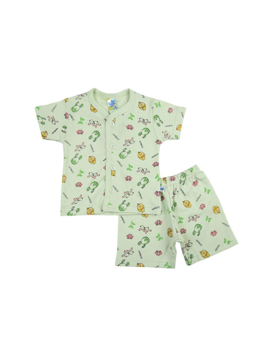 v-mart infant conversational printed pure cotton t-shirt with shorts