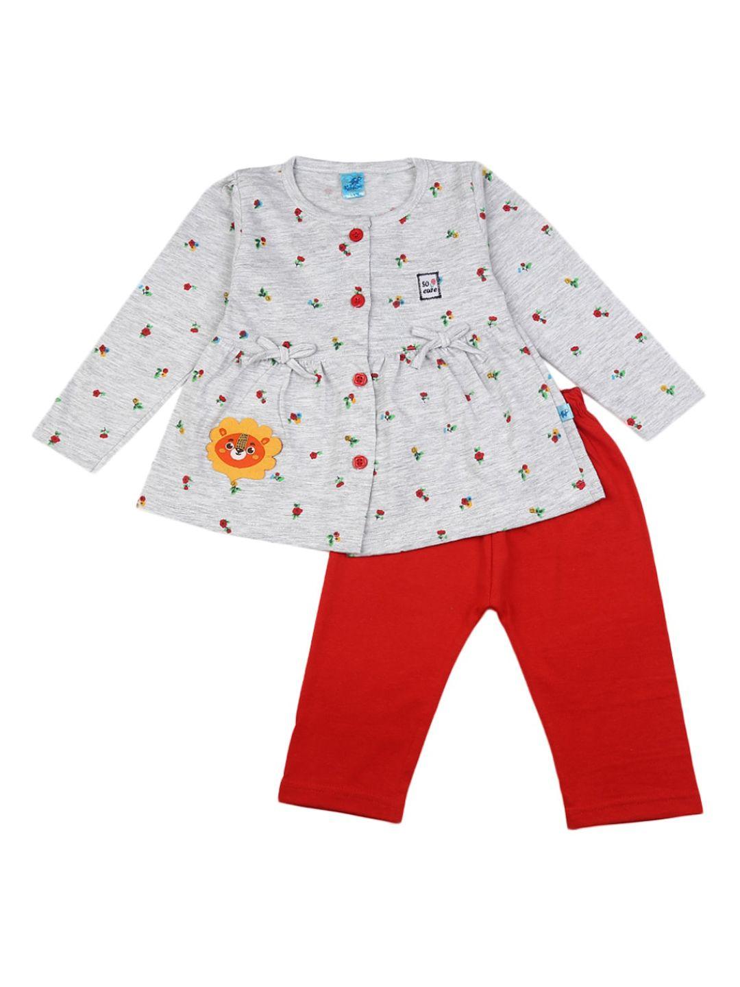 v-mart infant printed pure cotton t-shirt with pyjamas