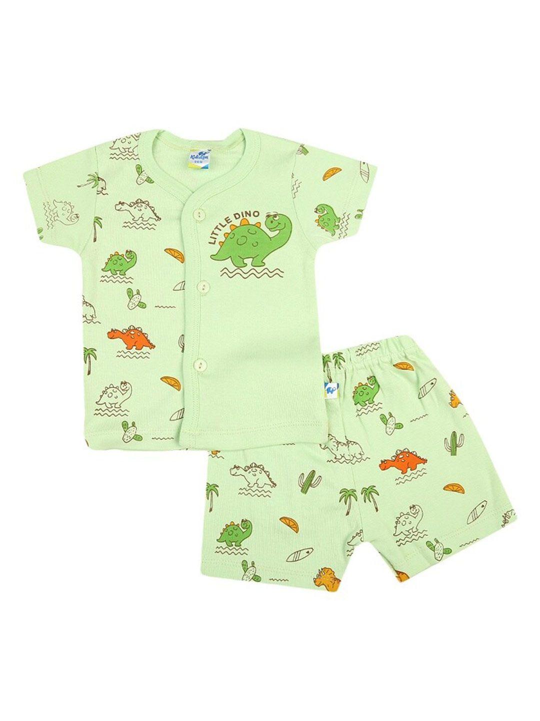 v-mart infants conversational printed pure cotton shirt with shorts