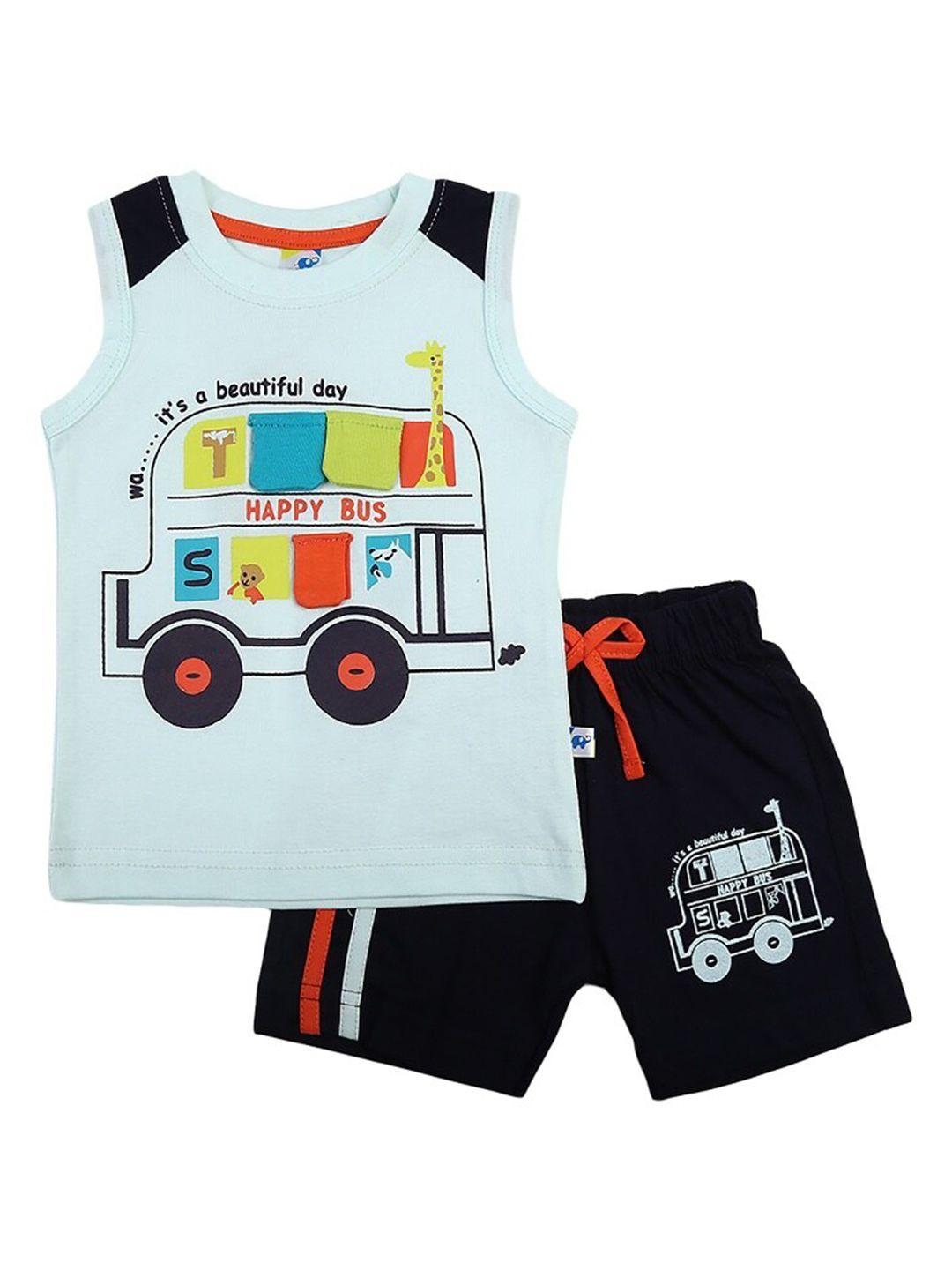 v-mart infants graphic printed pure cotton t-shirt with shorts