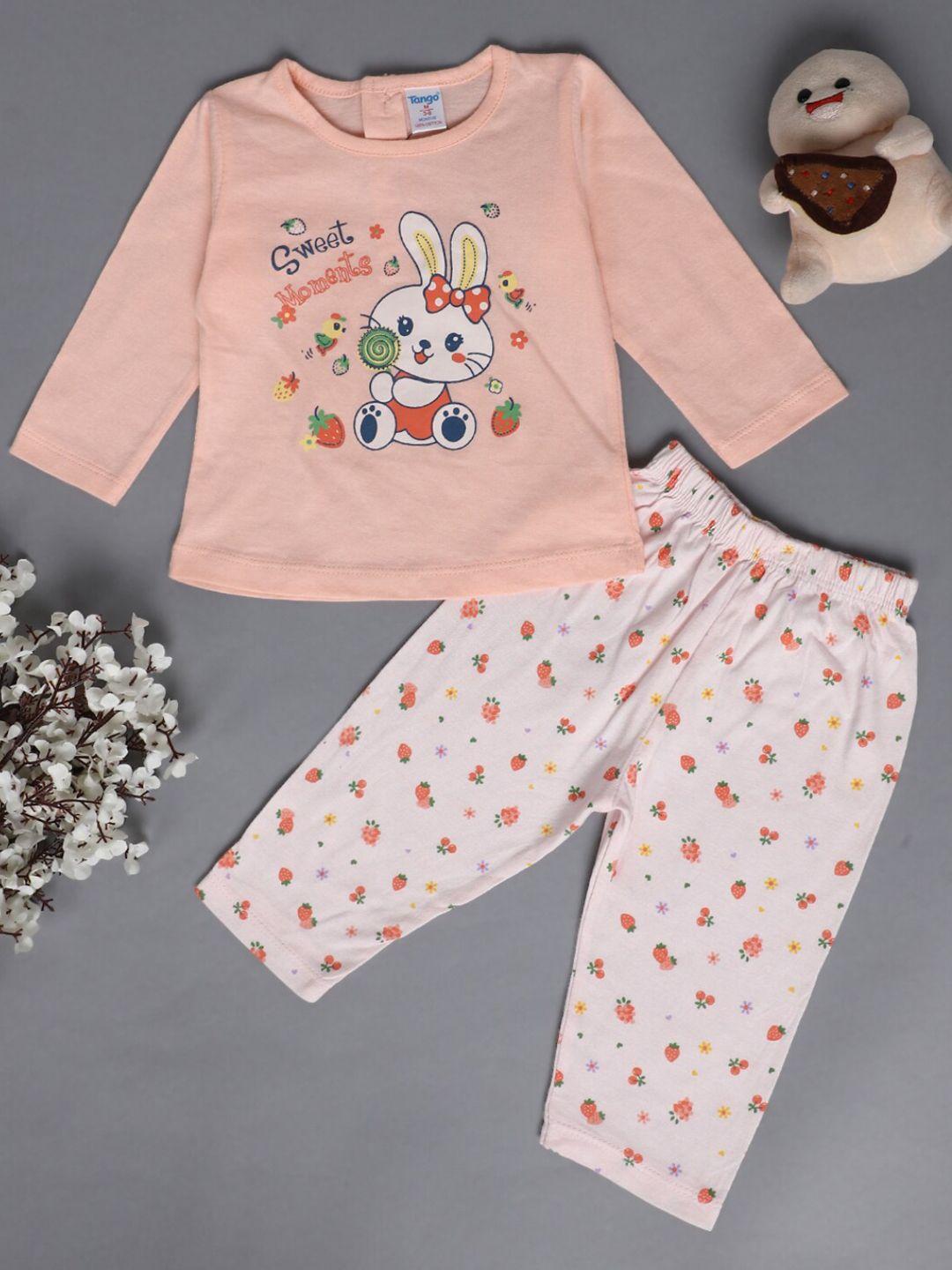 v-mart infants kids printed pure cotton top with trousers