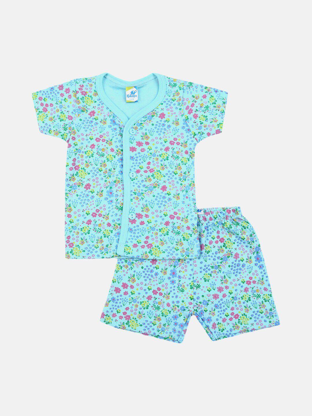 v-mart infants printed pure cotton shirt with shorts