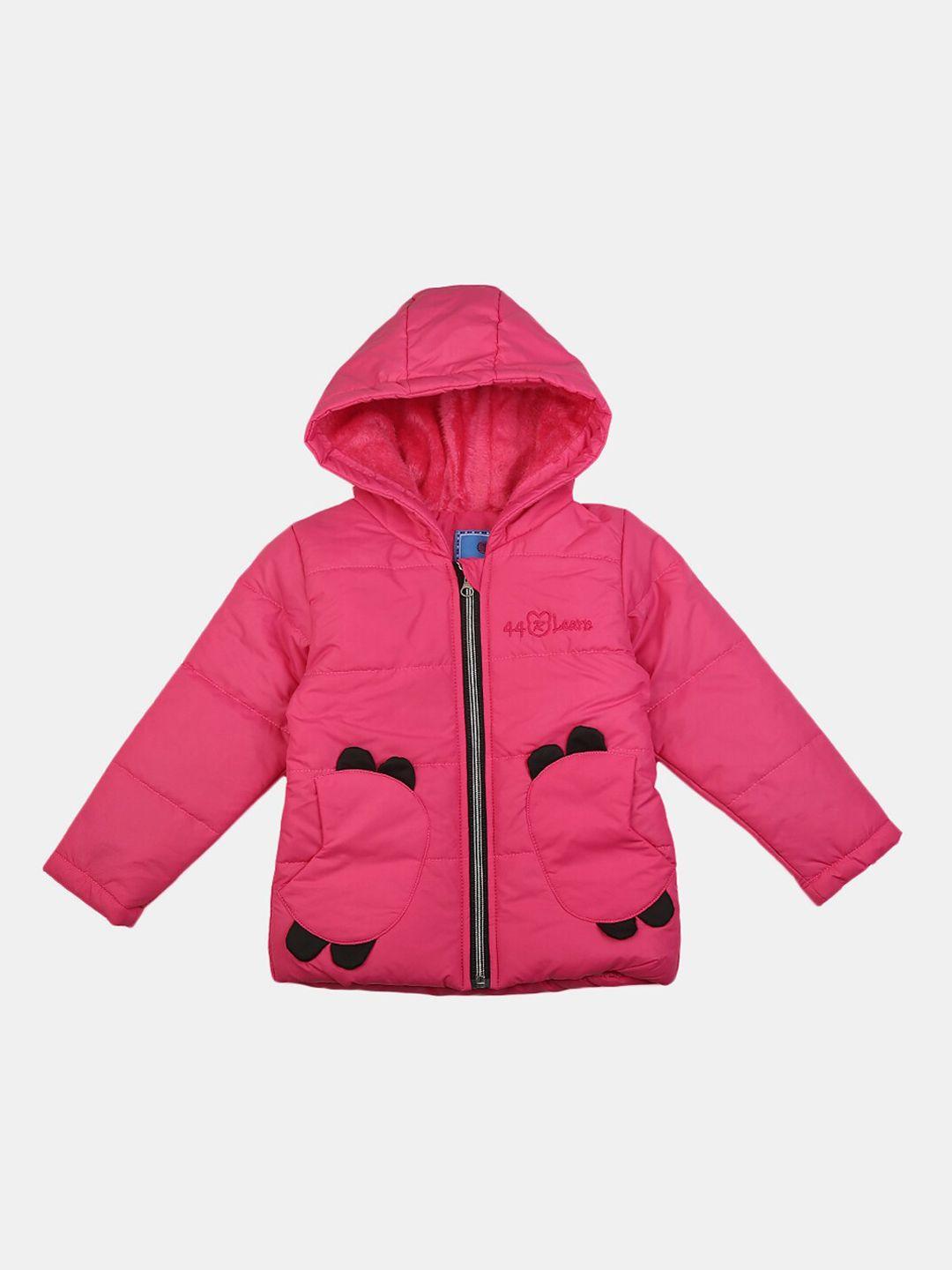 v-mart kids fuchsia lightweight cotton puffer jacket