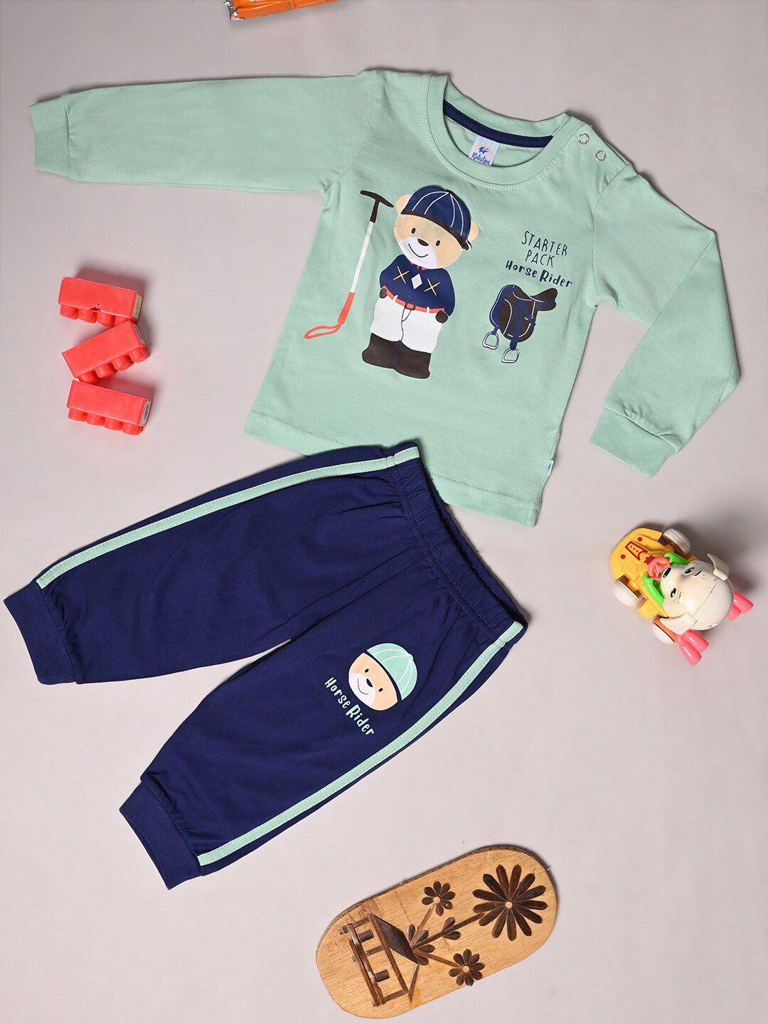 v-mart kids graphic printed t-shirt with trousers